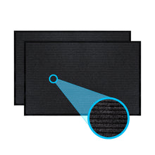 Load image into Gallery viewer, Durable Rubber Door Mat Heavy Duty for Indoor Outdoor, (17''x 29'' 2 Pack, Striped Blue)
