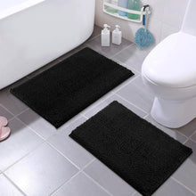 Load image into Gallery viewer, Microfiber Rectangular Mat Mini Set, 16x24 Inch 2 Pack Set, Black
