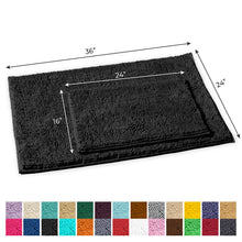 Load image into Gallery viewer, 2-Piece Rectangular Mats Set, Large, Black
