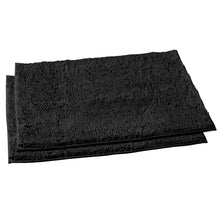Load image into Gallery viewer, Microfiber Rectangular Rugs, 23x36 Inch 2 Pack Set, Black

