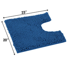 Load image into Gallery viewer, U-Shaped Toilet Bathroom Rug, 20x23, Blue
