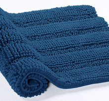 Load image into Gallery viewer, 2 Piece Rectangular Bath Rug Set, 15x23 + 20x30  inch, Blue
