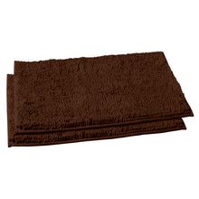Load image into Gallery viewer, Microfiber Rectangular Mat Mini Set, 16x24 Inch 2 Pack Set, Brown
