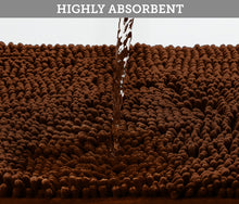 Load image into Gallery viewer, Rectangle Microfiber Bathroom Rug, 15x23 inch, Brown
