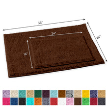 Load image into Gallery viewer, 2-Piece Rectangular Mats Set, Large, Brown

