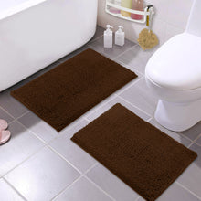 Load image into Gallery viewer, Microfiber Rectangular Mat Mini Set, 16x24 Inch 2 Pack Set, Brown
