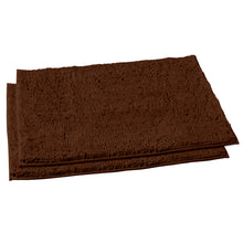 Load image into Gallery viewer, Microfiber Rectangular Rugs, 23x36 Inch 2 Pack Set, Brown
