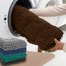Load image into Gallery viewer, 2 Piece Rectangular Bath Rug Set, 15x23 + 20x30  inch, Brown
