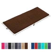 Load image into Gallery viewer, Rectangle Microfiber Bathroom Rug, 27x47 inch, Brown
