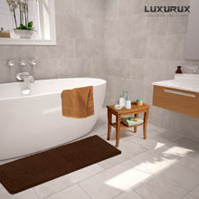 Load image into Gallery viewer, Rectangle Microfiber Bathroom Rug, 27x47 inch, Brown
