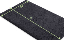 Load image into Gallery viewer, Rectangle Microfiber Bathroom Rug, 24x36 inch, Charcoal
