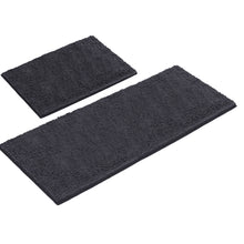 Load image into Gallery viewer, Chenille Microfiber 2-Piece Rectangular Mats Set, XL, Charcoal
