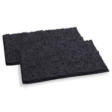 Load image into Gallery viewer, Microfiber Rectangular Rugs, 23x36 Inch 2 Pack Set, Charcoal
