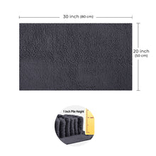 Load image into Gallery viewer, Microfiber Bathroom Rectangle Rug, 20x30 Inch, Charcoal
