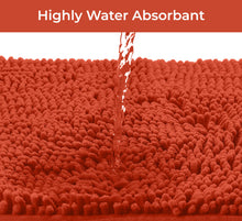 Load image into Gallery viewer, LuxUrux Bathroom Rugs Luxury Chenille 2-Piece Bath Mat Set, Coral
