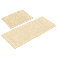 Load image into Gallery viewer, Chenille Microfiber 2-Piece Rectangular Mats Set, XL, Cream
