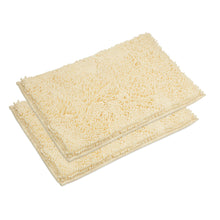 Load image into Gallery viewer, Microfiber Rectangular Mat Mini Set, 16x24 Inch 2 Pack Set, Cream

