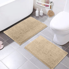 Load image into Gallery viewer, Microfiber Rectangular Mat Mini Set, 16x24 Inch 2 Pack Set, Cream
