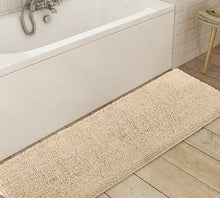 Load image into Gallery viewer, Runner Microfiber Bathroom Rug, 21x59 inch, Cream
