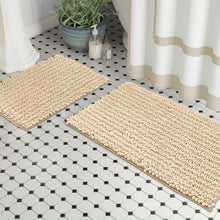 Load image into Gallery viewer, Rectangular 2 Piece Bath Rug Set | 20x30 + 15x23 inch | Cream
