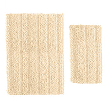 Load image into Gallery viewer, 2 Piece Rectangular Bath Rug Set, 15x23 + 24x36 inch, Cream
