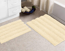 Load image into Gallery viewer, 2 Piece Rectangular Bath Rug Set, 15x23 + 20x30  inch, Cream
