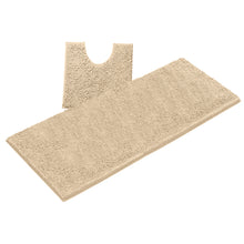 Load image into Gallery viewer, Luxury Microfiber 2-Piece Toilet &amp; Bath Mat Set, XL, Cream
