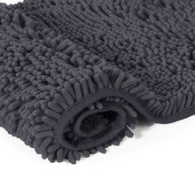 Load image into Gallery viewer, Luxury Microfiber 2-Piece Toilet &amp; Bath Mat Set, XL, Dark Gray
