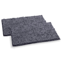 Load image into Gallery viewer, Microfiber Rectangular Rugs, 23x36 Inch 2 Pack Set, Dark Gray
