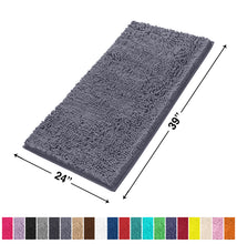 Load image into Gallery viewer, Rectangle Microfiber Bathroom Rug, 24x39 inch, Dark Gray
