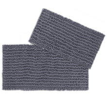 Load image into Gallery viewer, Rectangular 2 Piece Bath Rug Set | 20x30 + 15x23 inch | Dark Grey
