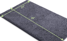 Load image into Gallery viewer, Rectangle Microfiber Bathroom Rug, 24x36 inch, Dark Gray
