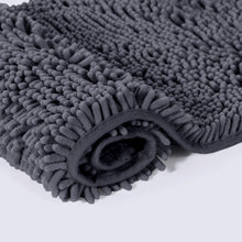 Load image into Gallery viewer, Rectangle Microfiber Bathroom Rug, 24x36 inch, Dark Gray
