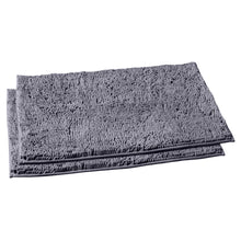Load image into Gallery viewer, Microfiber Rectangular Mats, 20x30 Inch 2 Pack Set, Dark Gray

