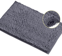Load image into Gallery viewer, Rectangle Microfiber Bathroom Rug, 15x23 inch, Dark Gray
