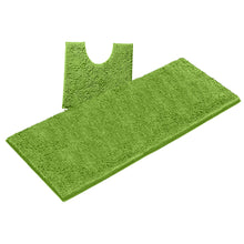 Load image into Gallery viewer, Luxury Microfiber 2-Piece Toilet &amp; Bath Mat Set, XL, Green
