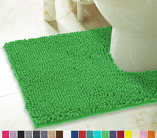 Load image into Gallery viewer, U-Shaped Toilet Bathroom Rug, 20x20, Green

