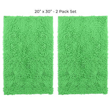 Load image into Gallery viewer, Microfiber Rectangular Mats, 20x30 Inch 2 Pack Set, Green
