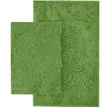 Load image into Gallery viewer, Microfiber 2-Piece Rectangular Mats Set, 20x30 &amp; 15x23 Inch, Green
