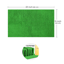 Load image into Gallery viewer, Rectangle Microfiber Bathroom Rug, 15x23 inch, Green
