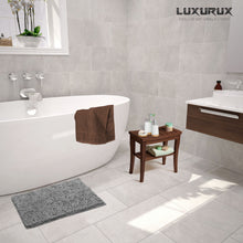 Load image into Gallery viewer, Microfiber Bathroom Rectangle Rug, 20x30 Inch, Light Grey
