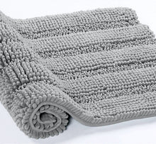 Load image into Gallery viewer, 2 Piece Rectangular Bath Rug Set, 15x23 + 27x47 inch, Light Grey
