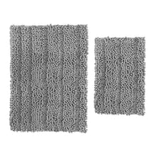 Load image into Gallery viewer, 2 Piece Rectangular Bath Rug Set, 15x23 + 24x36 inch, Light Grey
