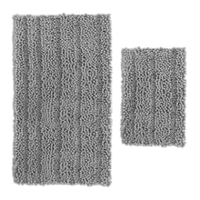 Load image into Gallery viewer, 2 Piece Rectangular Bath Rug Set, 15x23 + 27x47 inch, Light Grey
