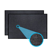 Load image into Gallery viewer, Durable Rubber Door Mat Heavy Duty for Indoor Outdoor, (17''x 29'' 2 Pack, Striped Blue)
