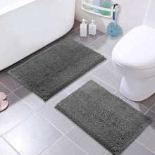 Load image into Gallery viewer, Microfiber Rectangular Mat Mini Set, 16x24 Inch 2 Pack Set, Light Grey
