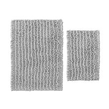 Load image into Gallery viewer, Rectangular 2 Piece Bath Rug Set, 15x23 + 24x36 inch, Light Grey
