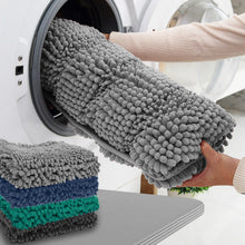Load image into Gallery viewer, 2 Piece Rectangular Bath Rug Set, 15x23 + 27x47 inch, Light Grey
