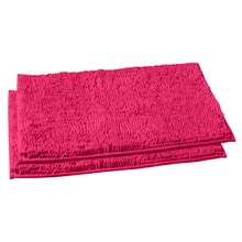 Load image into Gallery viewer, Microfiber Rectangular Mat Mini Set, 16x24 Inch 2 Pack Set, Hot Pink
