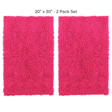 Load image into Gallery viewer, Microfiber Rectangular Mats, 20x30 Inch 2 Pack Set, Hot Pink
